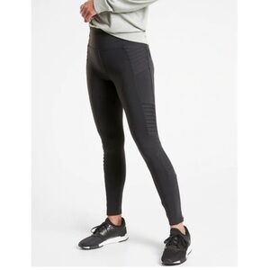 Athleta Black Delancey Moto Leggings Medium